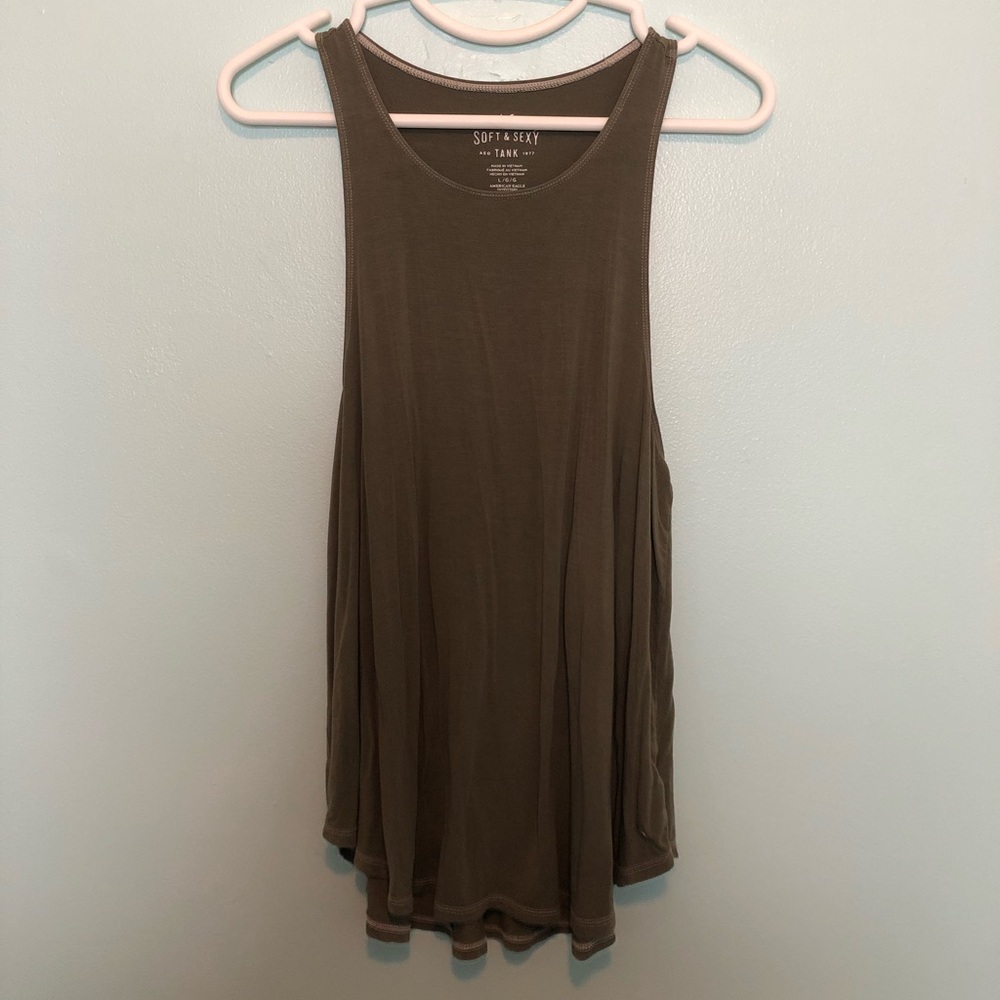 American Eagle Soft & Sexy Tank Green size large